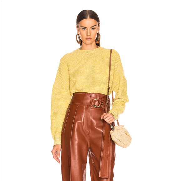 A.L.C. Webster cashmere cotton yellow sweater - Picture 1 of 6